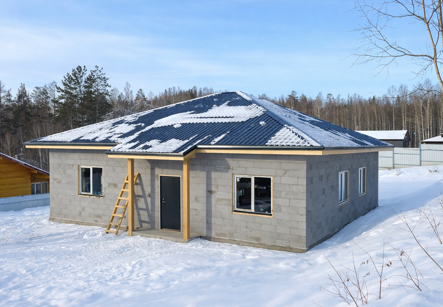 Готовый дом из газобетона