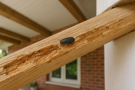 Короед на террасе