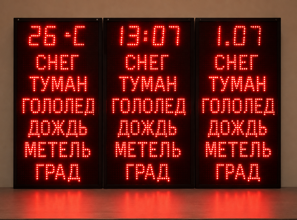 Светодиодные большие бегущие строки с установкой