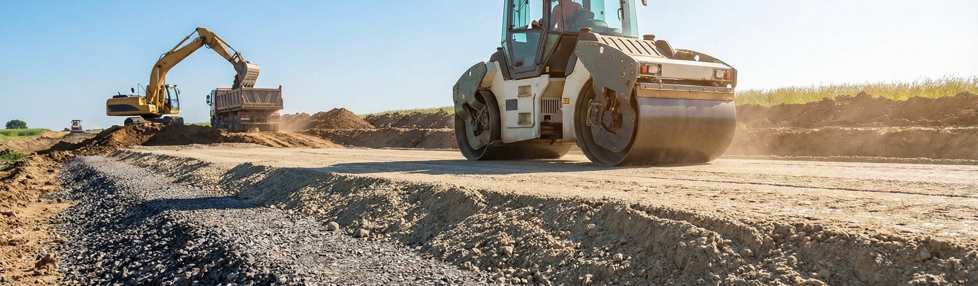 ЩПС на гравийном щебне для временных дорог и отсыпки площадок