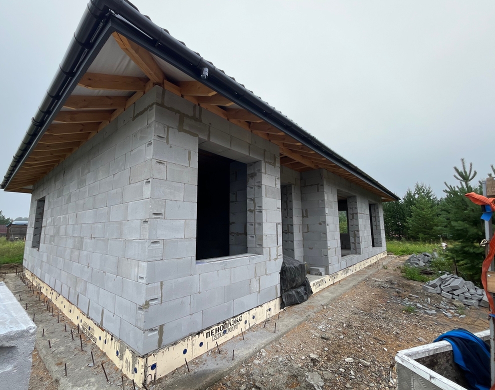 Готовый дом из газобетона