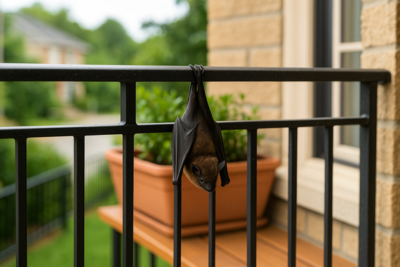 Летучая мышь на балконе