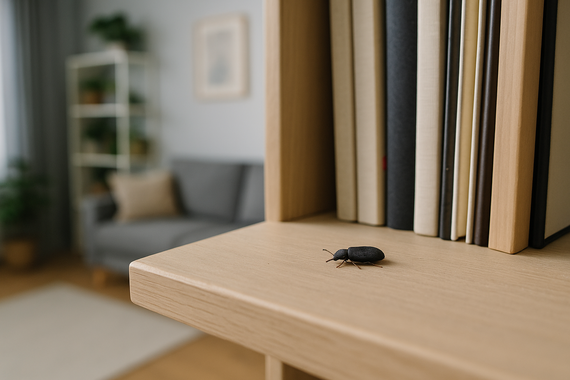 Жук на книжной полке