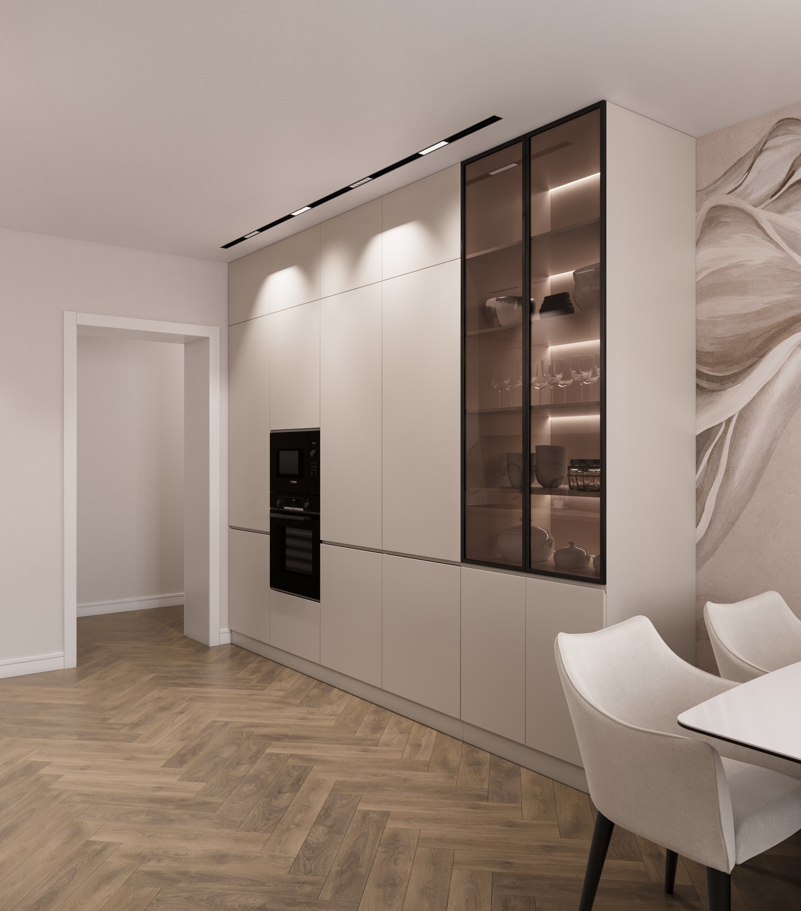 Роскошный холл в коттедже в поселке Обухово