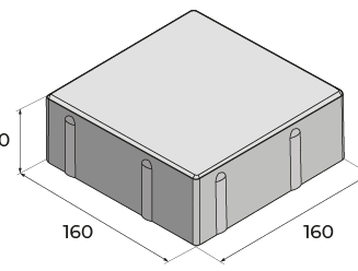 Форма плитки Новый город 160х160х60мм