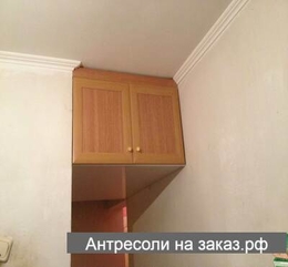 Фотография №25 Антресоль с дверцами МДФ рамка (глухая) и наличником