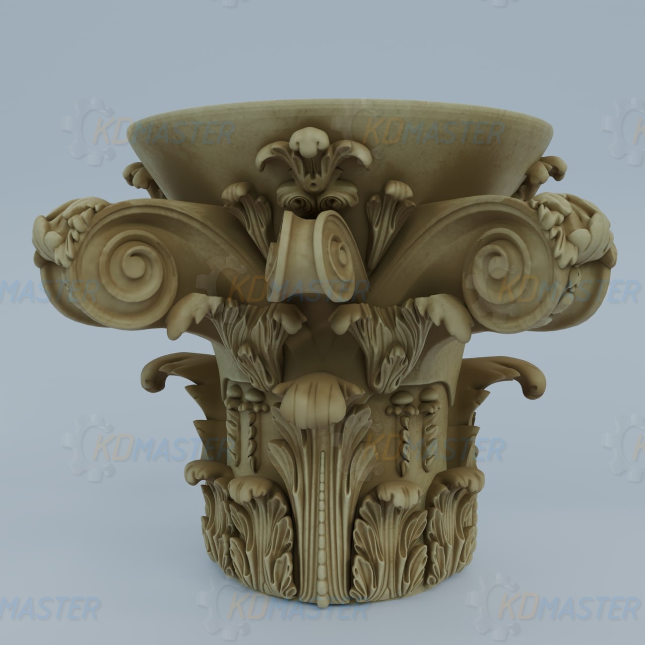 3d модель капители колонны для поэлементной 3d печати и производства форм