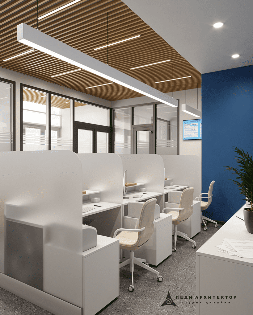 Дизайн офиса совкомбанка