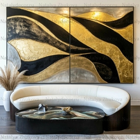 Картина из коллекции Натальи Жуковой " Black Gold Pearl "