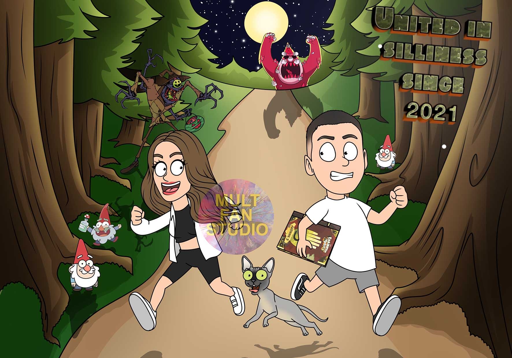 Портрет для любимых в мультяшном стиле Gravity Falls 