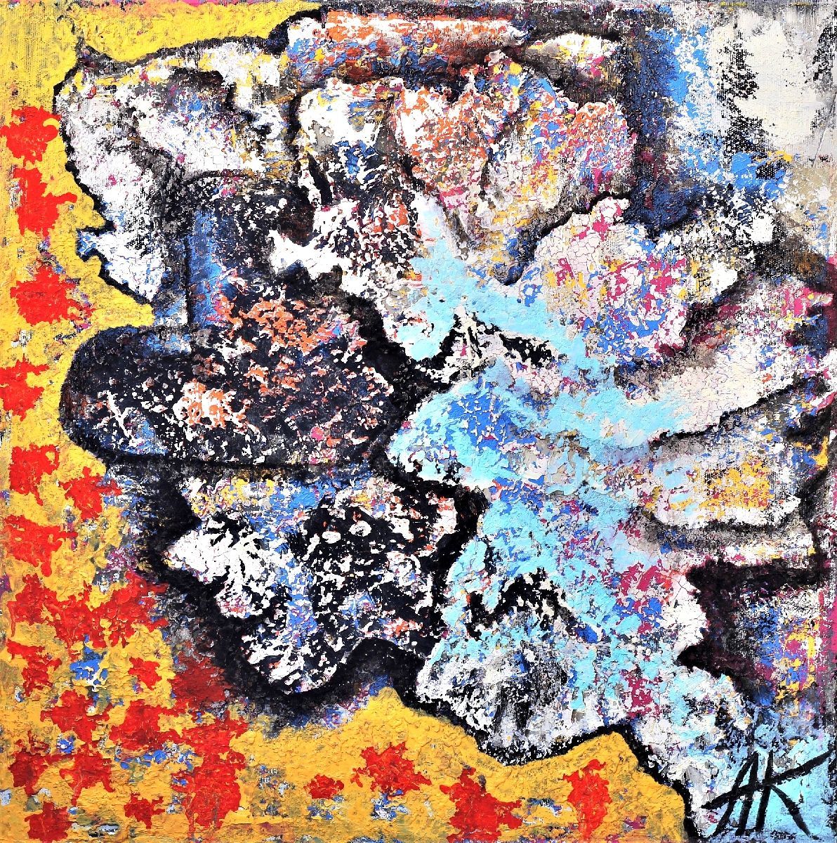 Portrait of a man torn between ego and suffering soul – identity conflict
