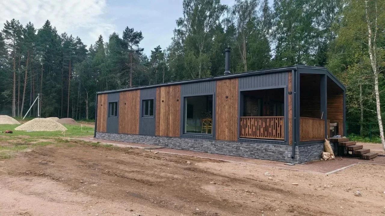Готовый модульный дом с террасой в СПб