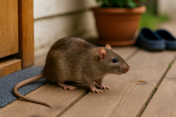 Крыса на пороге дома