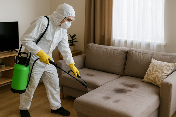 Дезинфекция гостиной после смерти