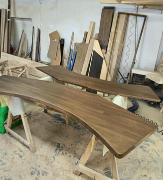 Изготовление овальных столешниц из массива дерева в Уфе от компании ЭкоМассивУфа