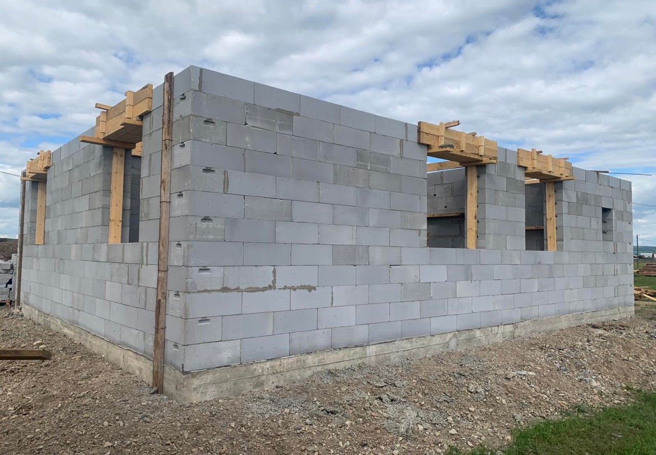 Готовый дом из газобетона