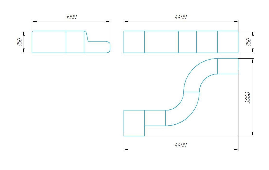 Чертёж размеров и формы кашпо