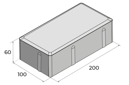 Форма плитки брусчатка 200х100х60мм
