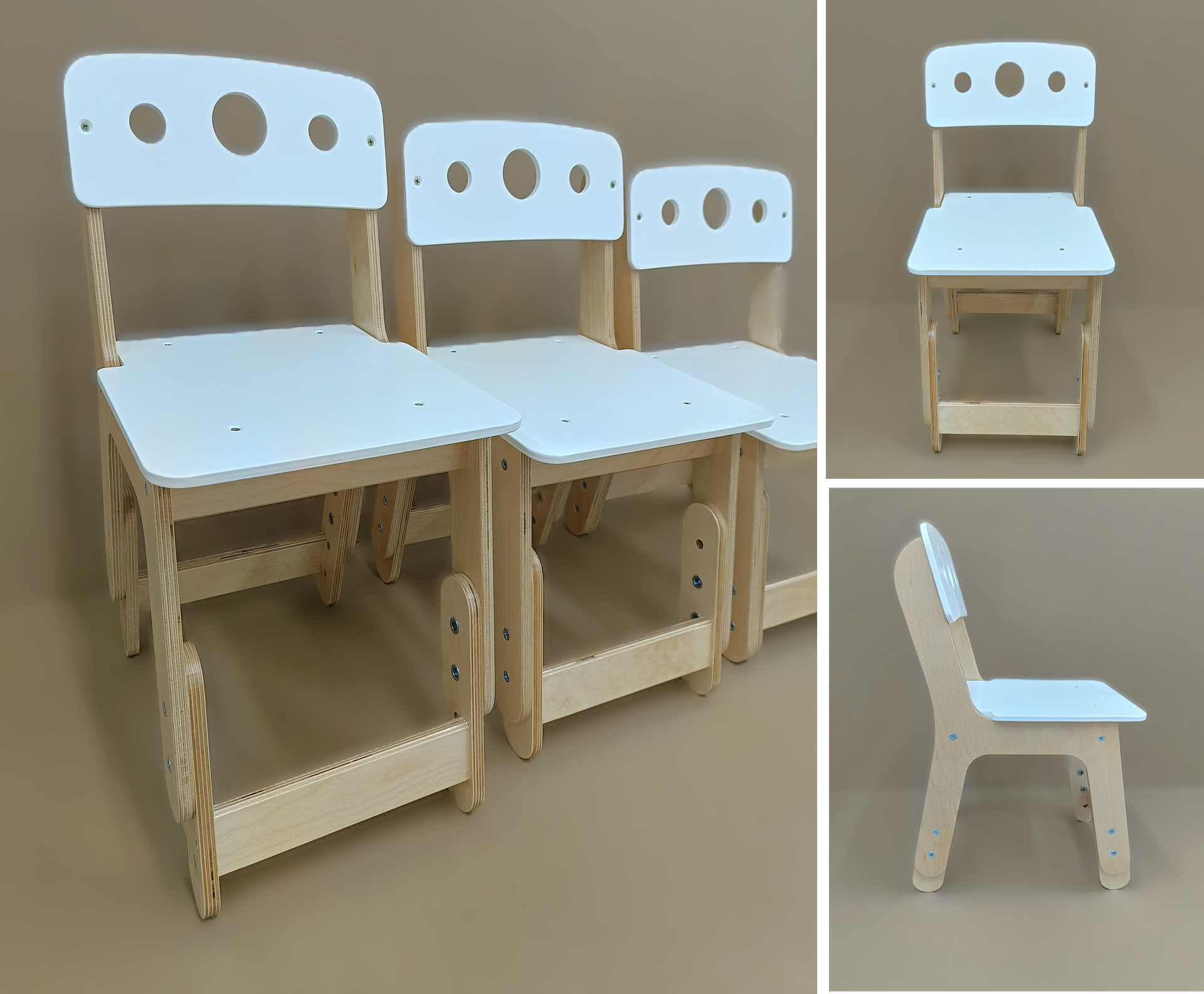 стул регулируемый из фанеры для детского сада