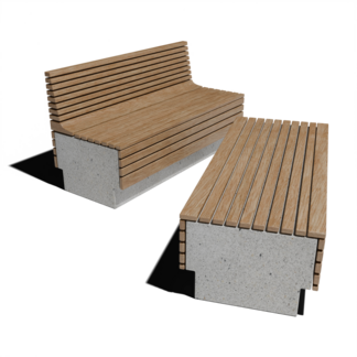  Коллекция RUBY лавочки и скамейки из архитектурного бетона