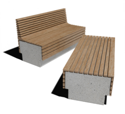  Коллекция RUBY лавочки и скамейки из архитектурного бетона