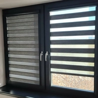 Рулонные шторы зебра в Самаре в цвете антрацит