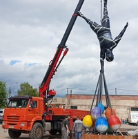 грузка и перевозка объекта с производства в МО в Москва-Сити.