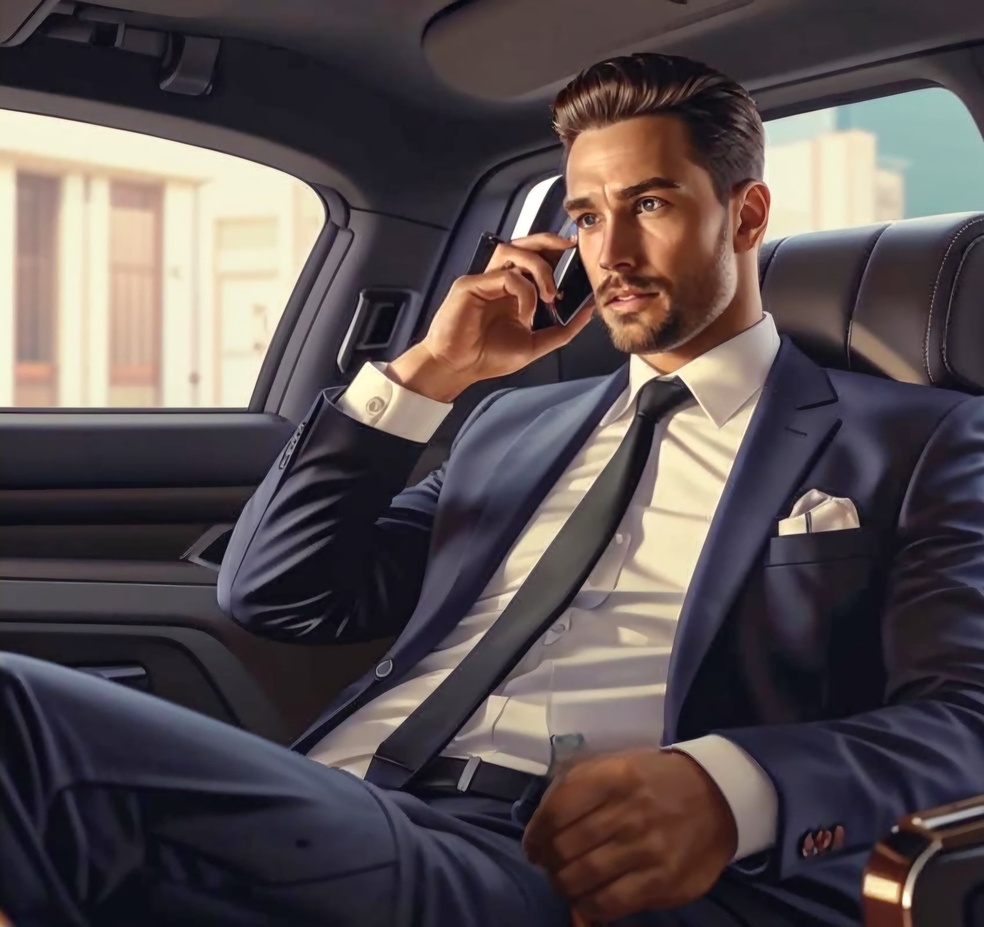 размещение в салоне Mercedes S-class