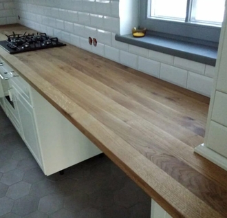 Производство столешницы для кухни из дерева в Уфе от компании ЭкоМассивУфа