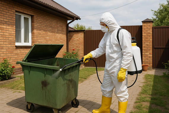 Дезинфекция мусорного контейнера в частном доме