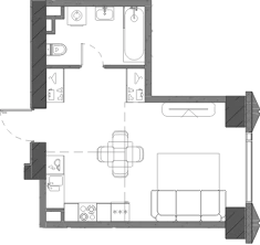 квартира 1-комнатная