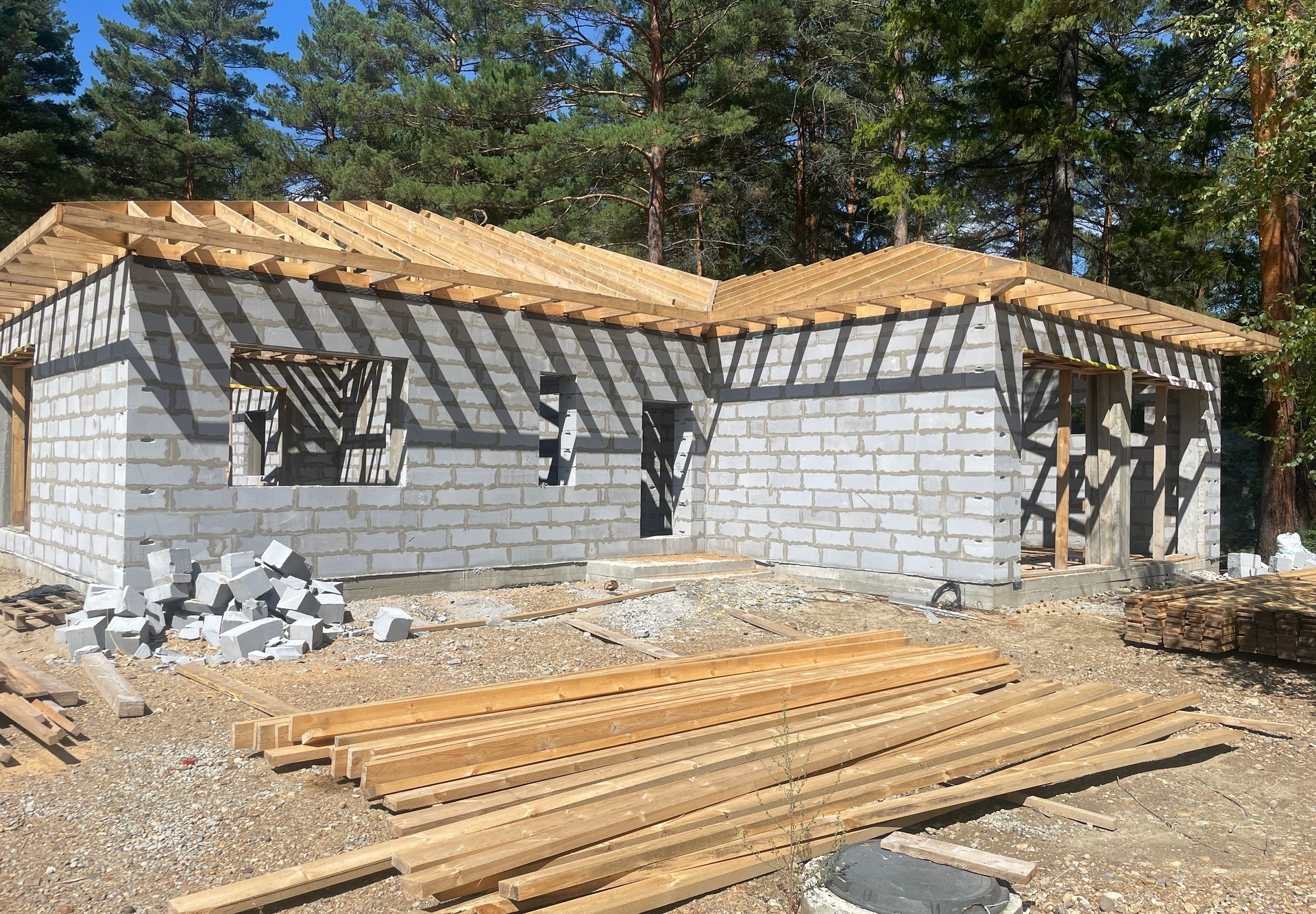 Готовый дом из газобетона