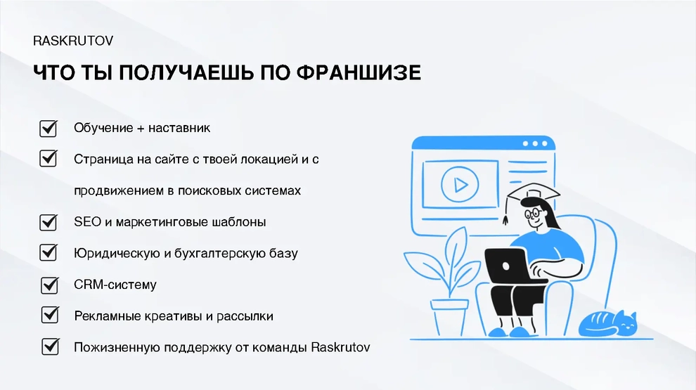 Презентация «Система Raskrutov» (скрин этапов)