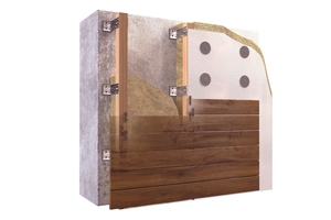 Вентилируемый фасад на лагах из бруса