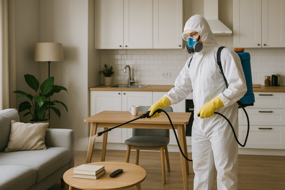 Дезинфекция кухни-гостиной