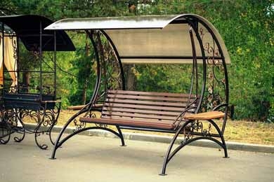 скамейки парковые металлические 