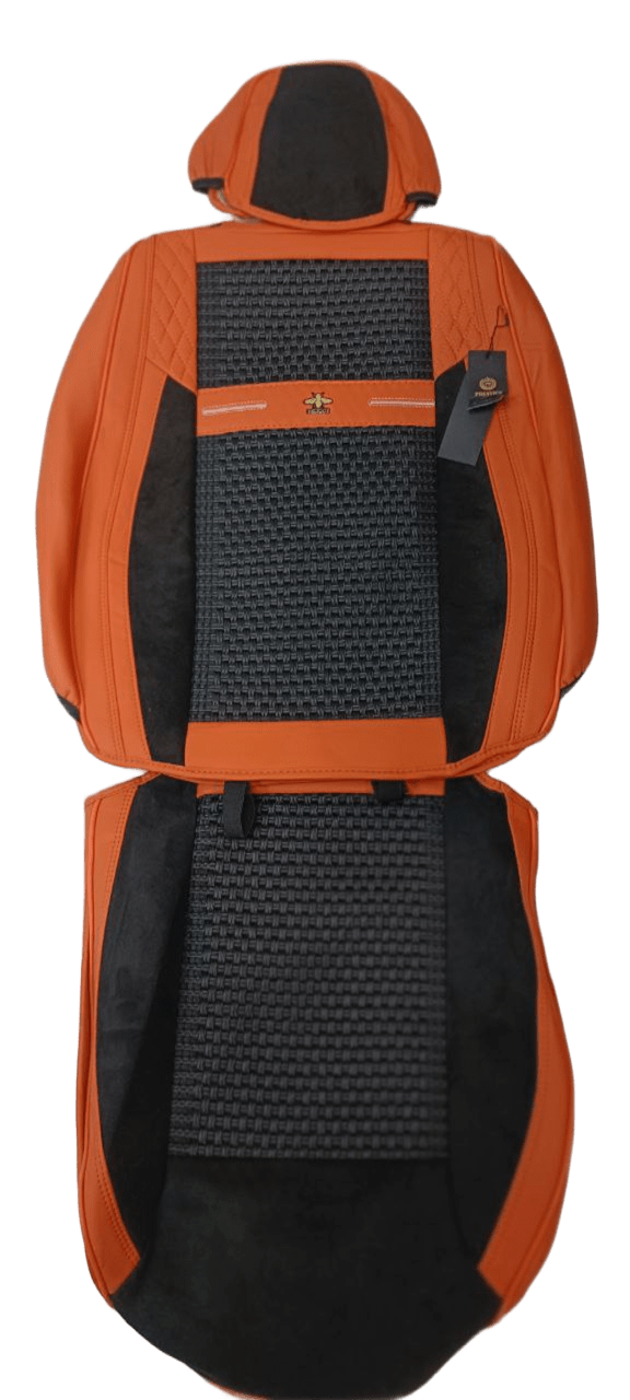 Оранжево‑чёрные каркасные авточехлы