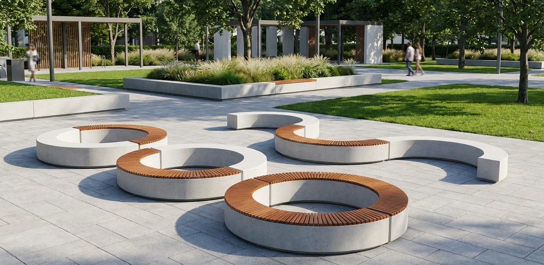 Уличная мебель ARC из бетона