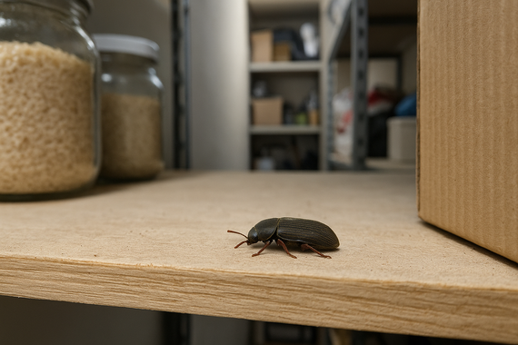 Жук в кладовке на полке