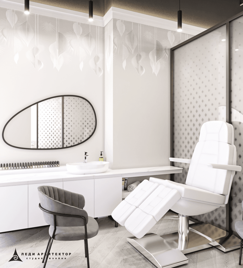 Интерьер зоны для педикюра