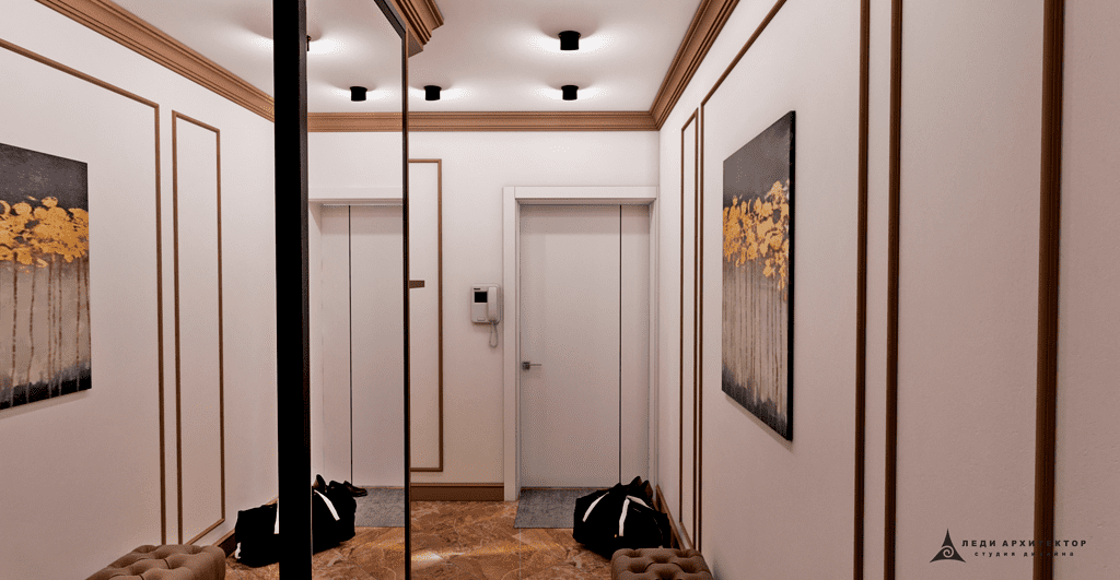 Дизайн современного холла квартиры в ЖК Казансу