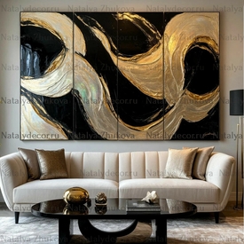 Картина из коллекции Натальи Жуковой " Black Gold Pearl "