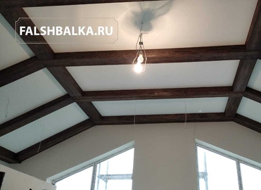 декоративные балки цвета венге в Крекшино