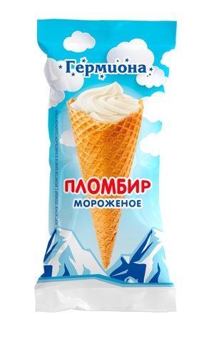Мороженое рожок пломбир ванильный 80 грамм Уфа - дистрибьютер ООО "Гермиона"