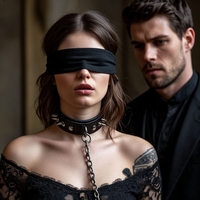 на картинке изображены женщина и мужчина. женщина передает мысли мужчине