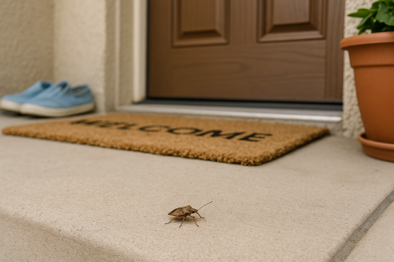 Клоп возле входной двери