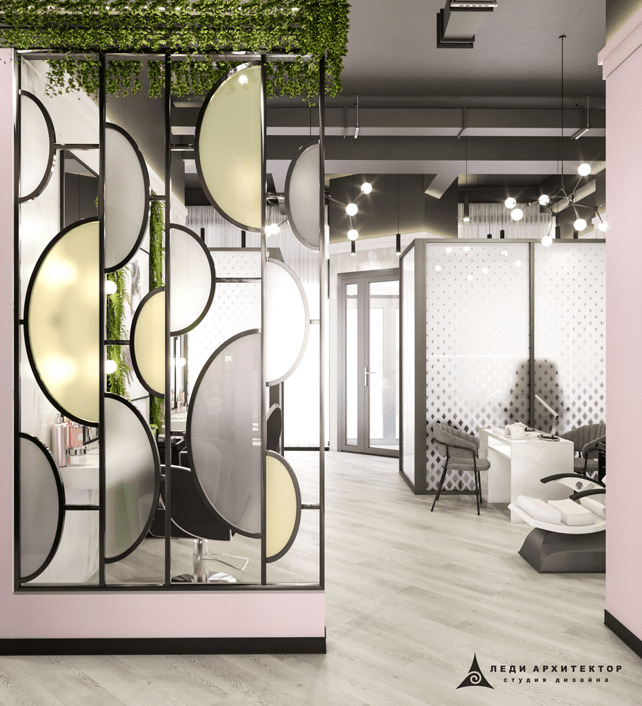 Дизайн зонирования женского клуба