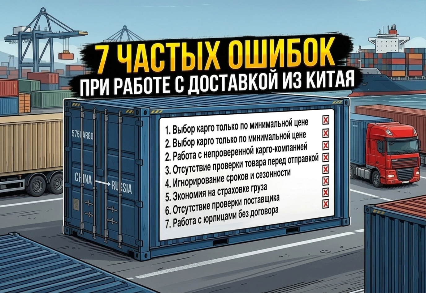 7 ошибок при работе с доставкой из Китая