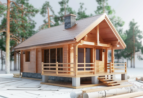 Готовый частный каркасно-щитовой дом до 100 м² с крыльцом и отделкой в Краснодаре