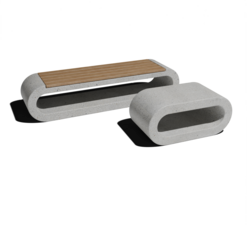 Коллекция VOLA, лавочки из архитектурного бетона